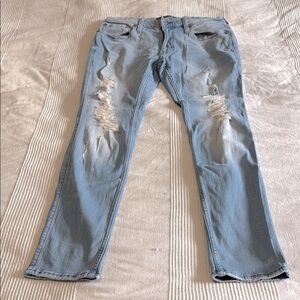 Hollister Light Blue Skinny Distressed Jeans Size 32